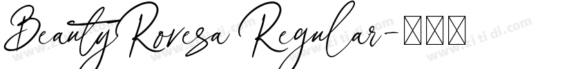 BeautyRovesa Regular字体转换